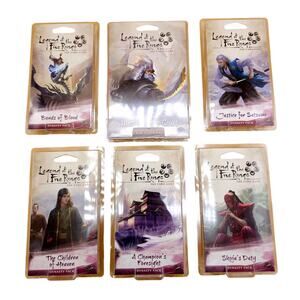 FFG Legend Of The Five Rings Set Of 5 Dynasty Packs & Crane Clan Pack Sealed NIB